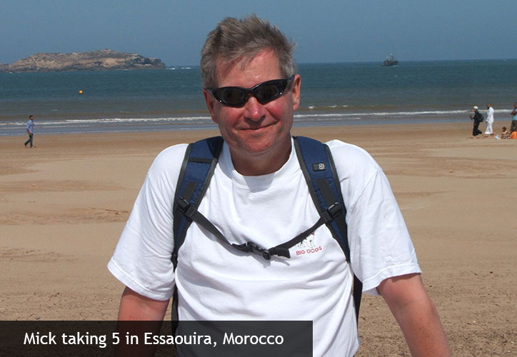 Mick taking 5 in Essaouira, Morocco